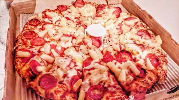 Create your own Medium, in this case pepperoni and pineapple.