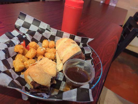 French Dip Tater Tots