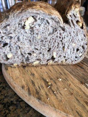 Walnut bread (check out that crumb structure!!!)