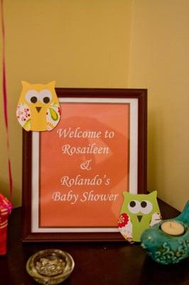 Picture frame from Dollar Tree, I added my homemade Owls to make it more festive.