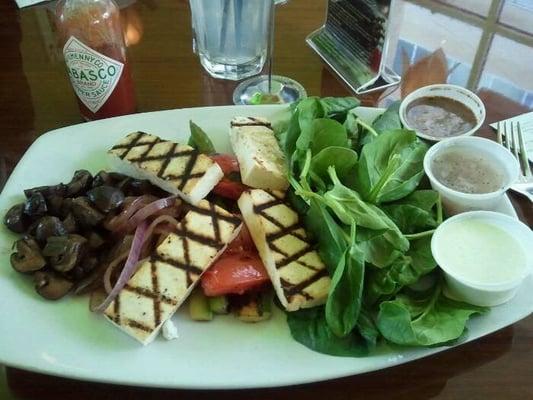 The VEGAN version of the Jenny dipper salad with tofu. Delicious and I was full before I was even halfway done!!