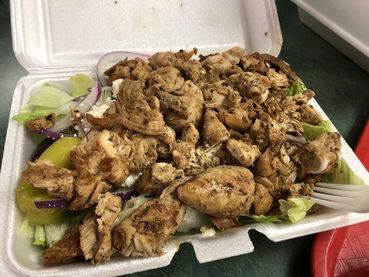 Chicken kabob salad - the best