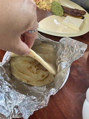 Tortillas recién hechas