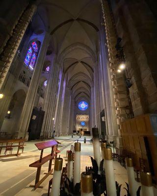 Looking at the rose window