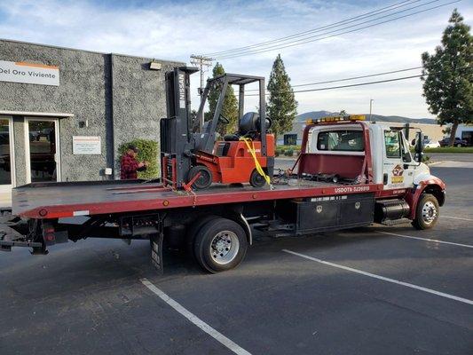 We haul forklifts  and also 10 and 20 foot containers