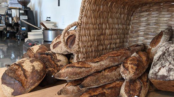 Farm baked sourdough bread