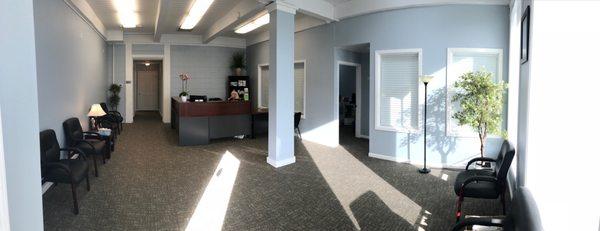 Panorama of reception area