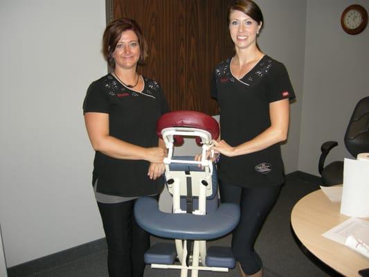 We are ready to come to your office for chair massage events!