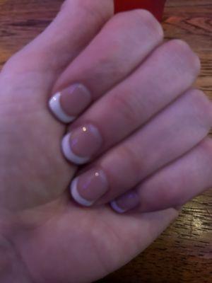 French tip gel manicure