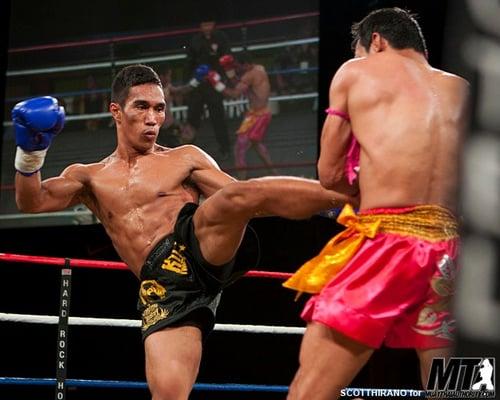 Muay Thai Coach Adrian's fight at the Hard Rock Vegas