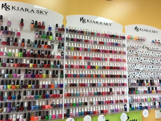 Easy to find the perfect polish color with our full collection of Kiara Sky, OPI, Perfect Match, etc. Ask for the matching gel polish.