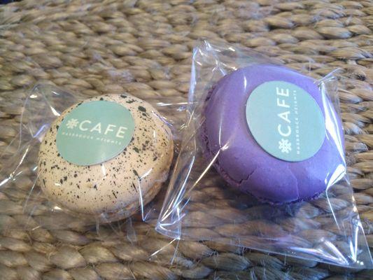 Cookies and cream, and lavender macarons