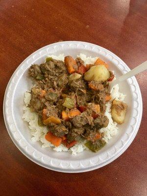 Beef Stew and Rice