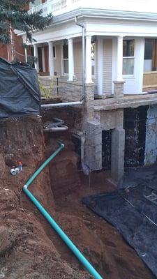 Re-routing Sewer Line