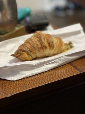 Spinach and Cream Cheese Croissant