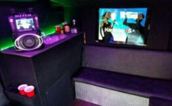 Complete with karaoke machine and 40 inch flat screen smart T.V.