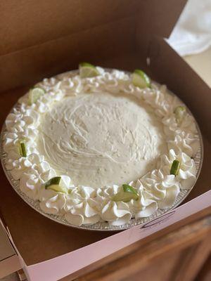 Keto key lime cheesecake