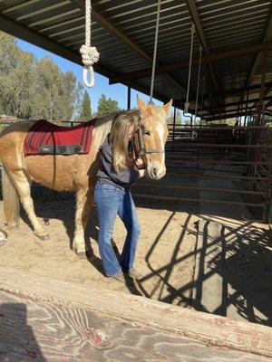 Tamara riding Quinn