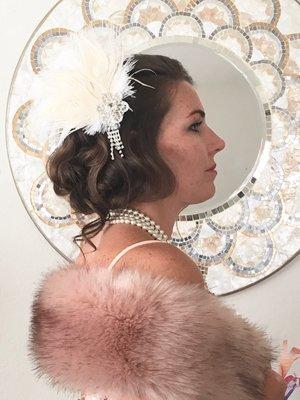 Faux bob updo for a roaring 20's gala