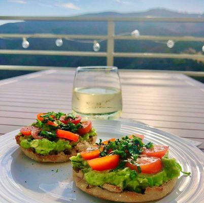 Afternoon meal with a view