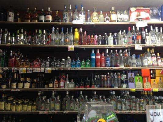 All type of liquor for good prices and the workers are always nice and friendly