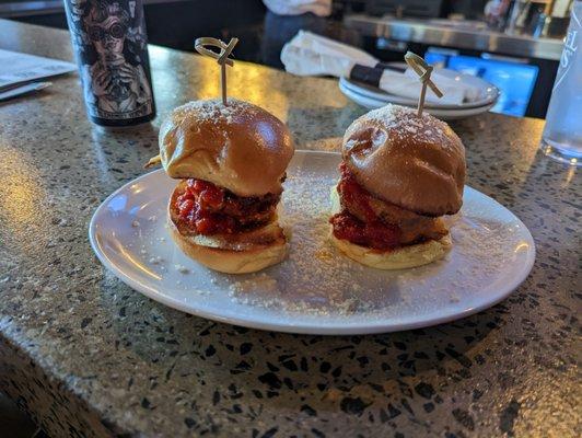 Meatball sliders - happy hour