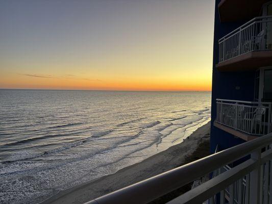 Beautiful sunset from our balcony!