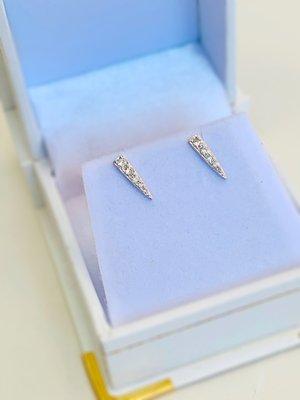 14k yellow gold and diamond earrings