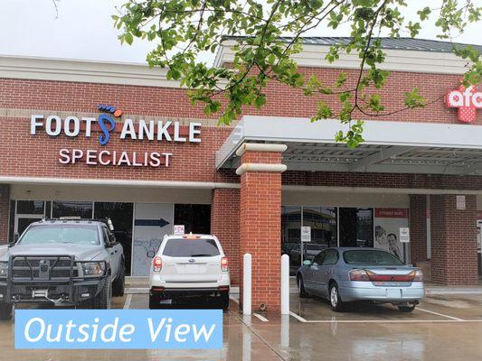 A view of our office from the outside with the neighboring urgent care room in frame