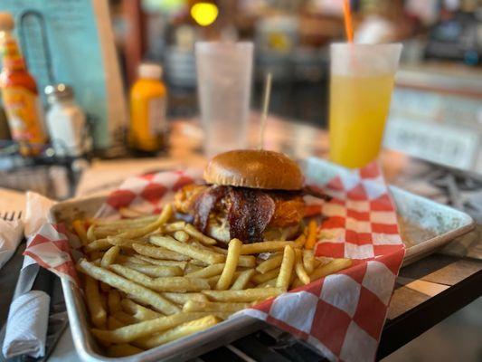 Chicken sandwich with Mango Habanero