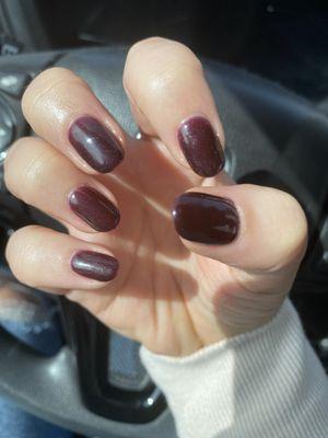 Gel by Kim. Shade is OPI's Vamsterdam.