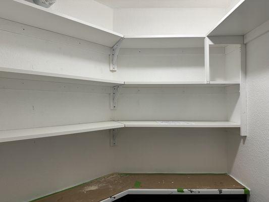 Pantry shelves