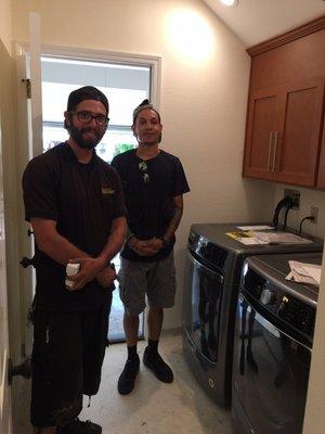 The delivery crew Seth and Mark were amazing, and love the new Washer and Dryer!!