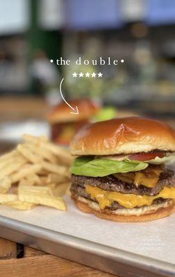 The Double, served with fries