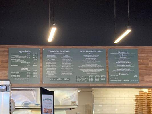 Menu board