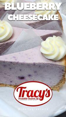 Blueberry Cheesecake by the slice.