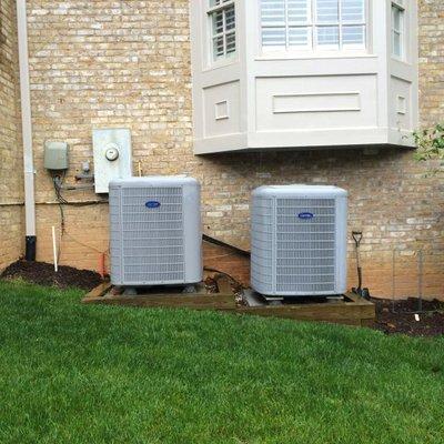 Outdoor units on terrace.