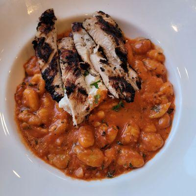 Gnocchi with grilled chicken