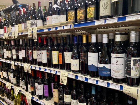 Huge selection of wines