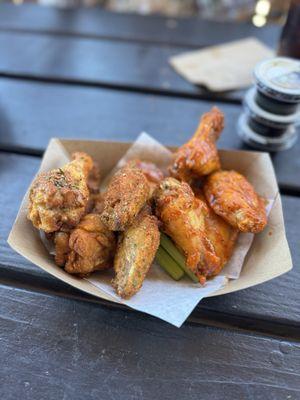 Cajun Wings (Left) & Citrus Buffalo (Right)