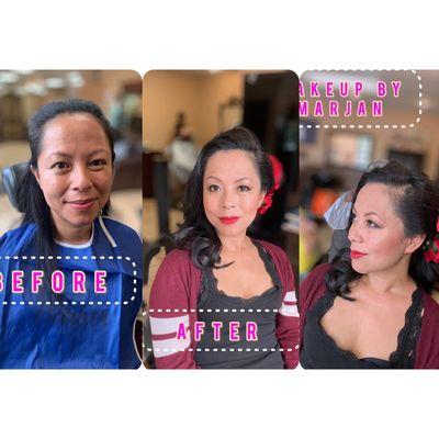 Make up and hairstyle by MarjanGanji Makeup Artist in Irvine Ca