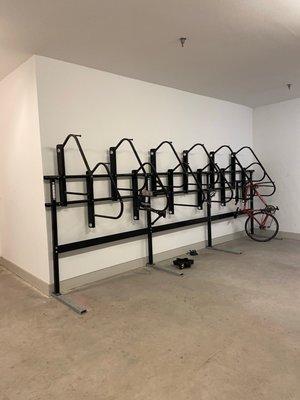 The "secure" bike storage room. Two booked stolen on separate occasions.