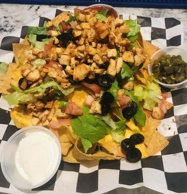 Nachos with chicken- Park Place Bar and Grill