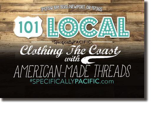 Specifically Pacific Brand's flagship store, 101 LOCAL.  American Made Clothing, with local exclusive designs.