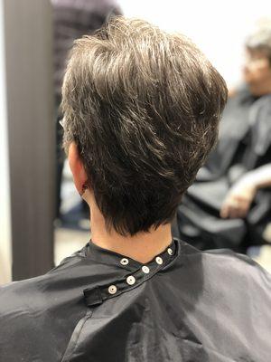 Women's short haircut