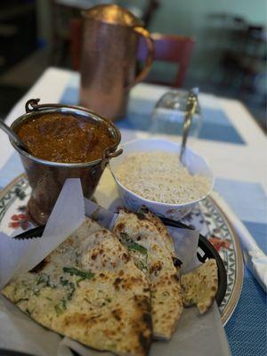 Chicken Tikka Masala Garlic Naan