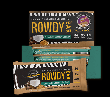 Rowdy Bars Package Design / Label Design. THESE ARE ROWDY!