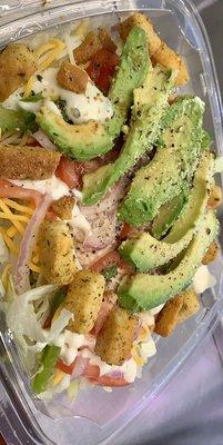 Tuna salad with avocado.