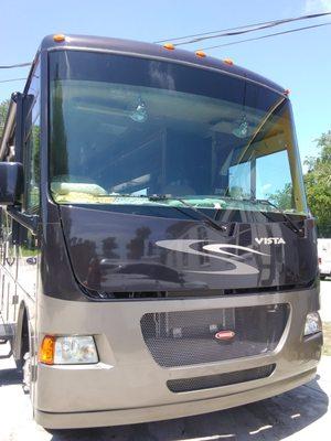 Another Rv we are replacing the fogged windows in for a customer.