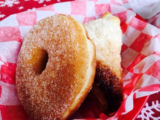 donut and apple turnover